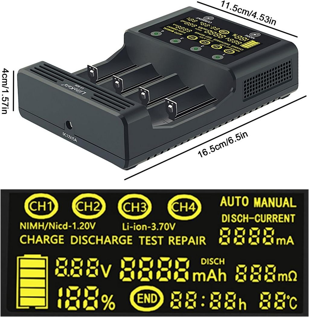 efillooc liitokala lii-600 3A smart charger aa 18650 (2) efillooc liitokala lii-600 3A smart charger aa 18650