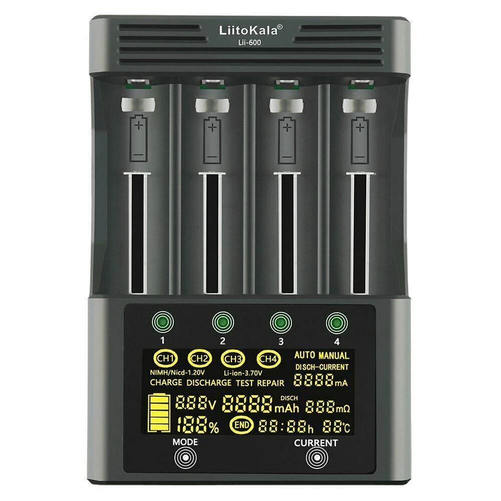 efillooc liitokala lii-600 3A smart charger aa 18650 (2) efillooc liitokala lii-600 3A smart charger aa 18650