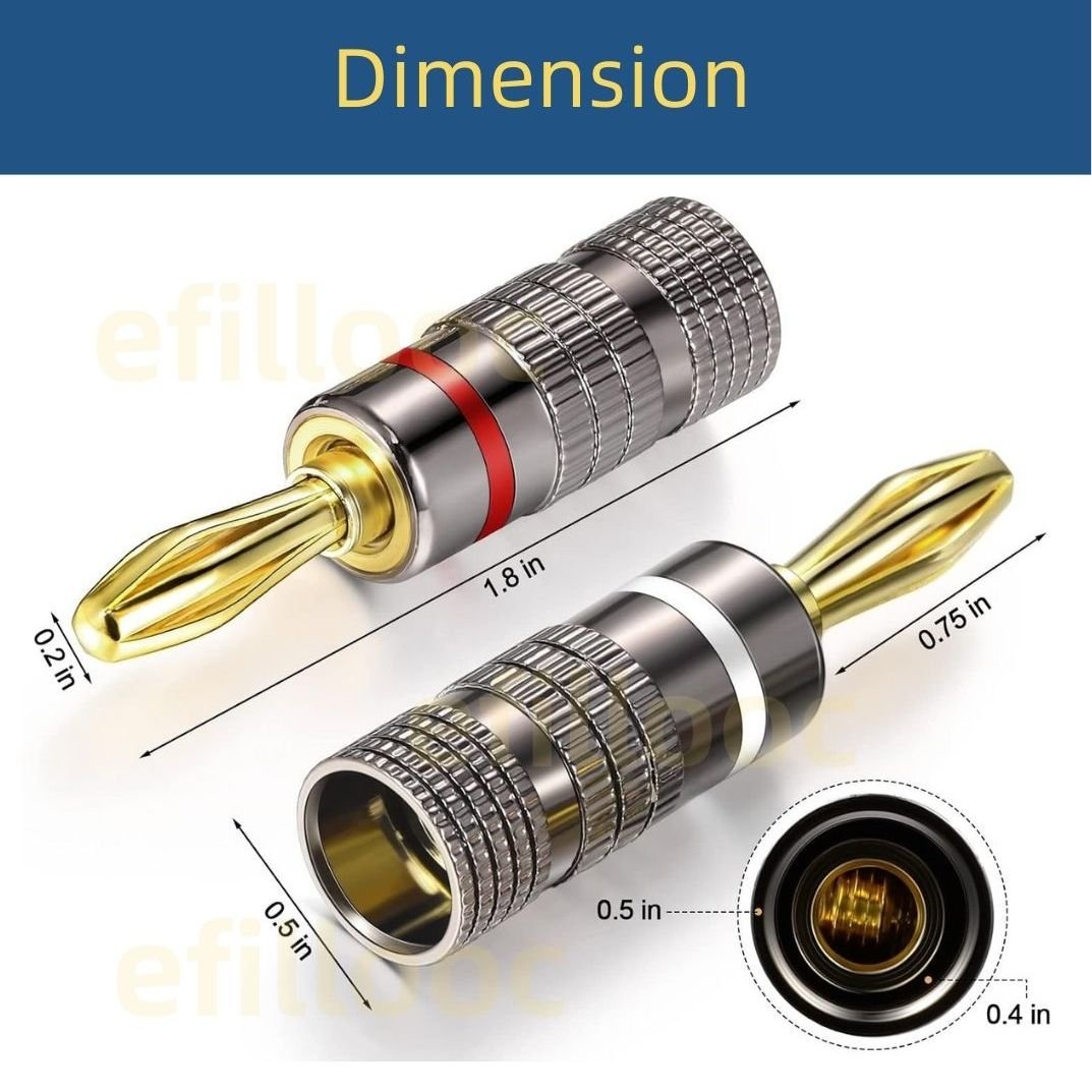 efillooc 4mm banana plug connector for fosi audio