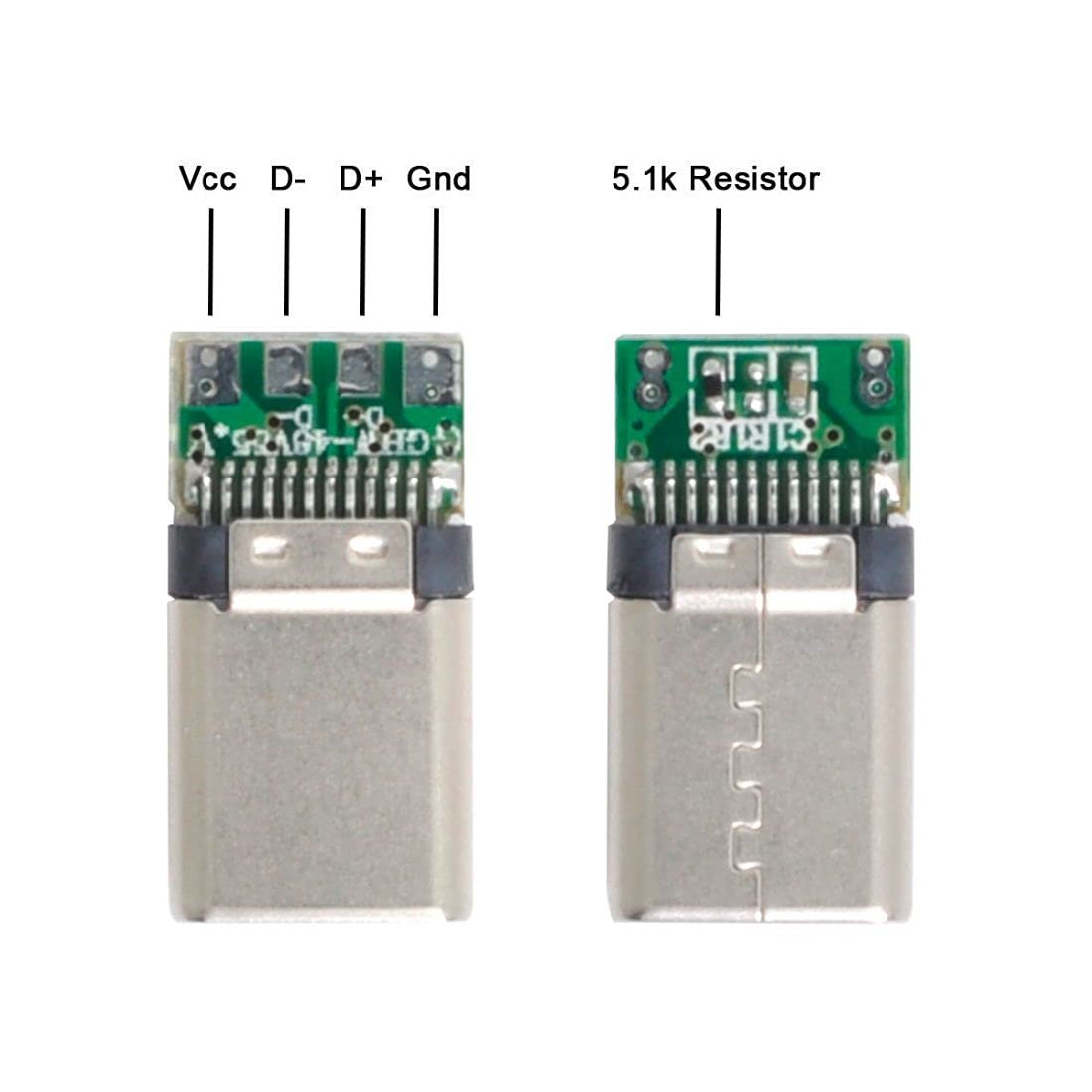  DIY Type-C USB-C Connector Male Plug with Case Shell Housing