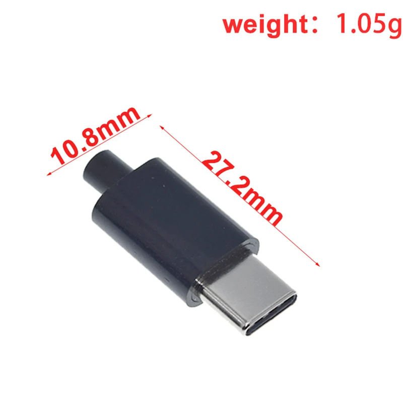  DIY Type-C USB-C Connector Male Plug with Case Shell Housing