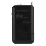 efillooc 2band AMFM pocket radio 104 2 AAA battery headphone clock and alarm function