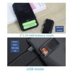 efillooc 2band AMFM pocket radio 104 2 AAA battery headphone clock and alarm function