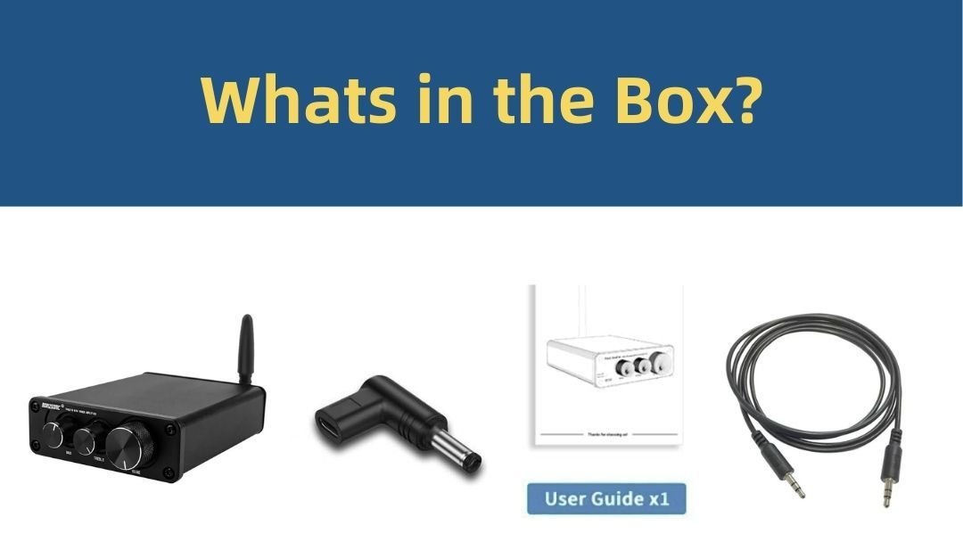 efillooc brzhifi tp3116 mini 50wx2 bt5.0 amplifier pkg list