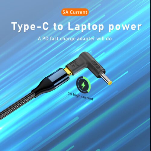 efillooc usb-c to dc pd 100w converter plug