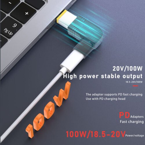 efillooc usb-c to dc pd 100w converter plug