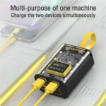 3x18650 power bank case wit led light yellow