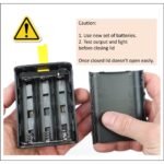 3x18650 power bank case wit led light yellow