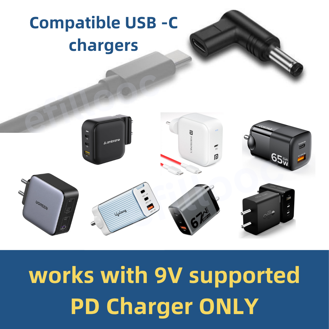 efillooc usb c to dc conveter for casio sa-47 ctk-1200 sa-76