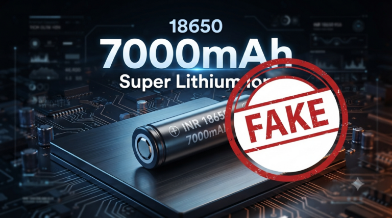 18650 7000mAh cell fake