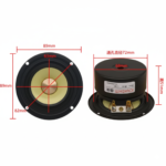efillooc 3 inch speaker unit round for diy speaker box monitor yellow