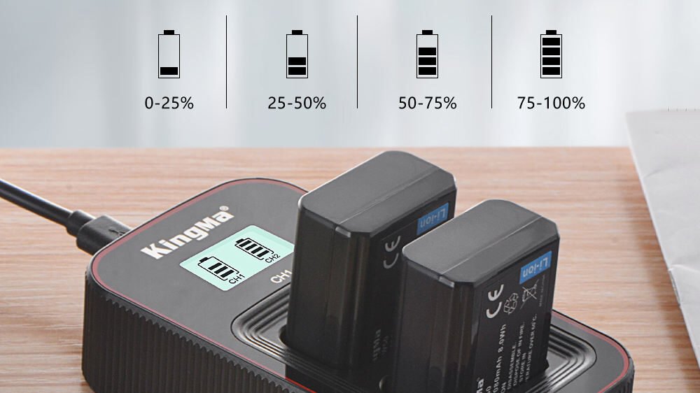 kingma bm-058 for sony NP-fw50 battery charging