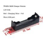 Efillooc TP4056 1-Cell 18650 Charger Module with holder
