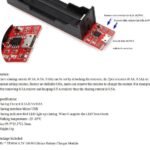 Efillooc TP4056 1-Cell 18650 Charger Module with holder