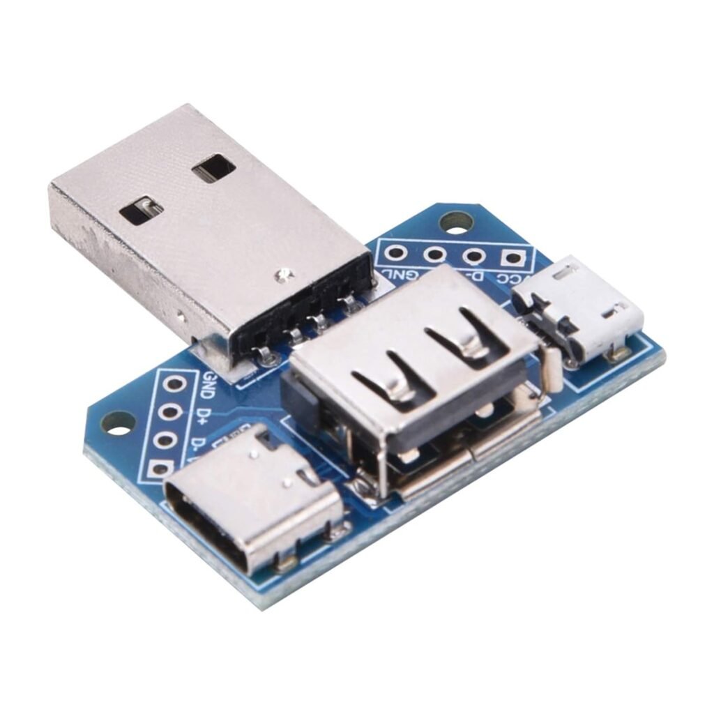 efillooc 4 way usb header board breakout usb-c micro female