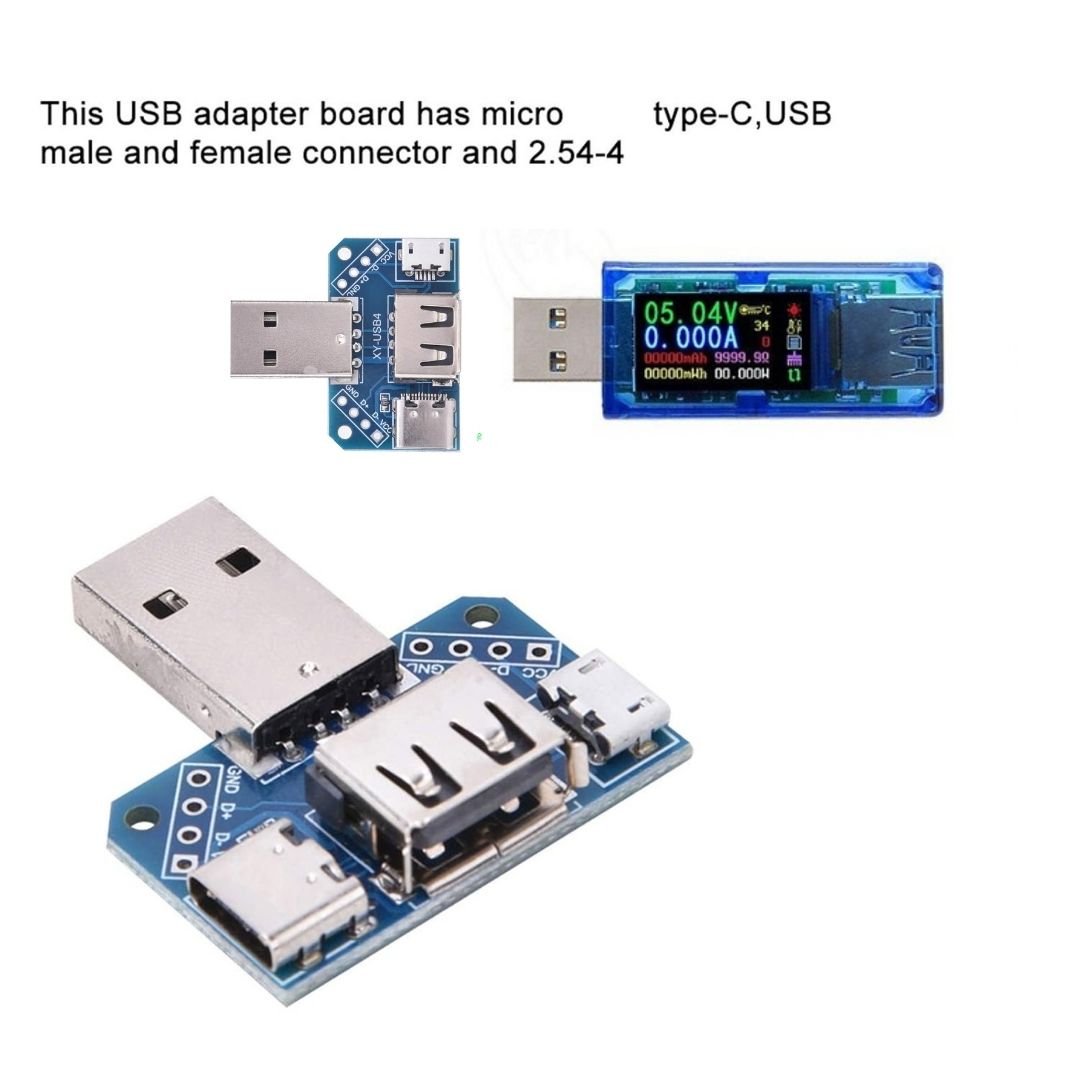 efillooc usb header board breakout usb-c micro female (5) efillooc 4 way usb header board breakout usb-c micro female